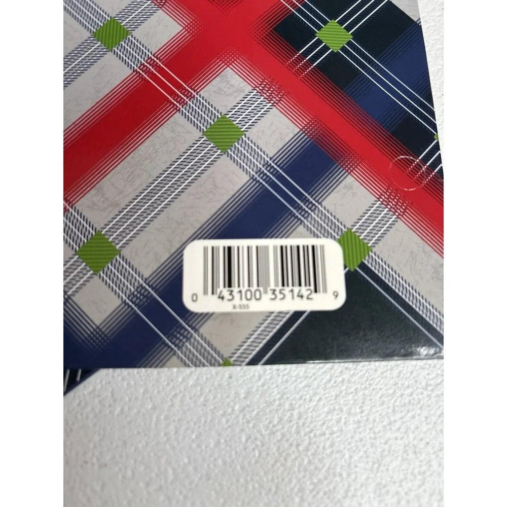 Vtg Mead Five Star Pocket Paper Folder Lot‎ Of 2 Plaid School 80s Trapper Keeper